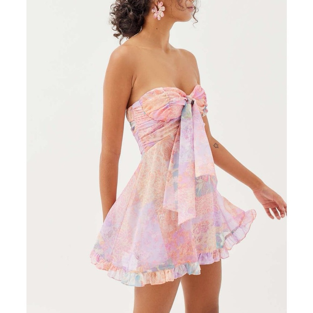 For Love And Lemons Teagan Strapless Mini Dress